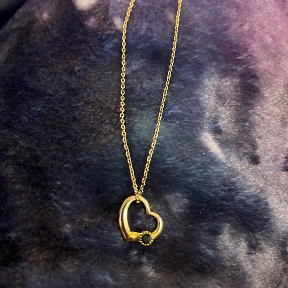 Gold Floating Heart Necklace - Picture 1 of 2
